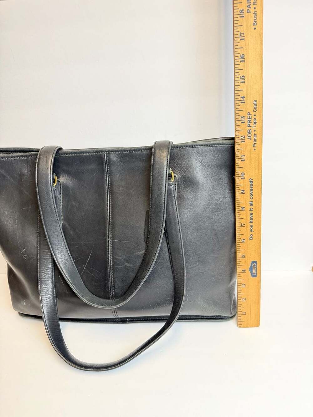 Vintage Coach Black Leather Tote Bag Made in New York City - Picture 8 of 8